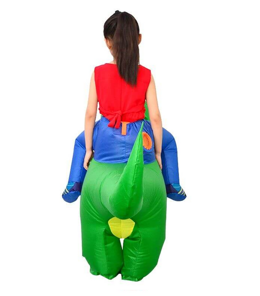 Giant Inflatable Green Ride-On T-Rex Dinosaur Blow Up Costume Suit