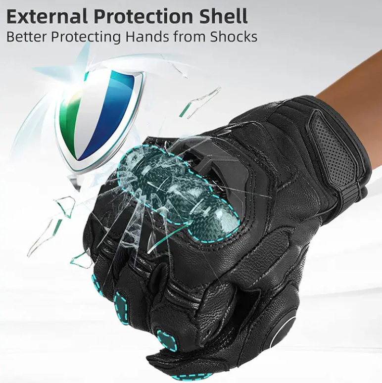 Premium Leather Motorcycle Gloves